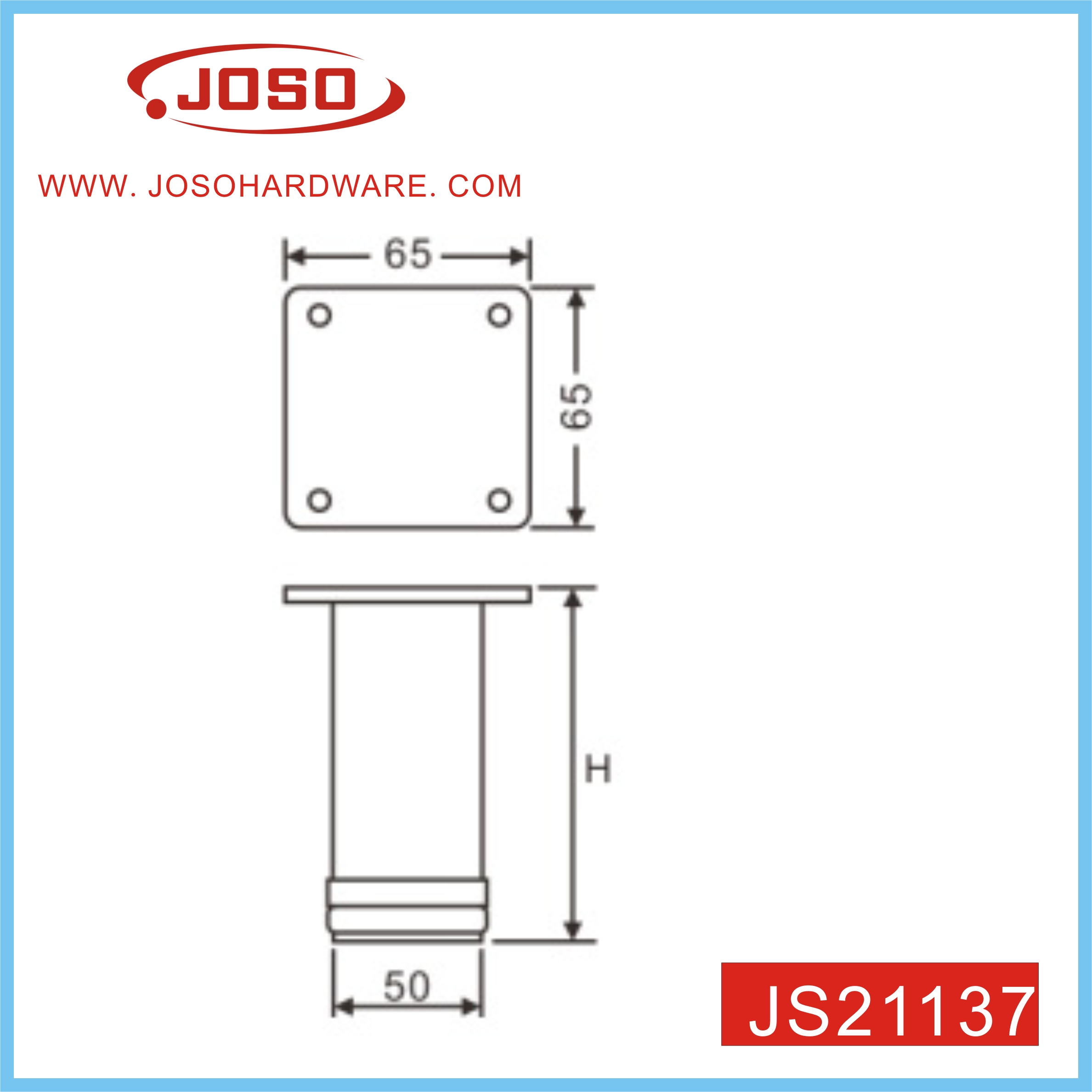 JS21137 Double Protector Strong Furniture Leg For Sofa