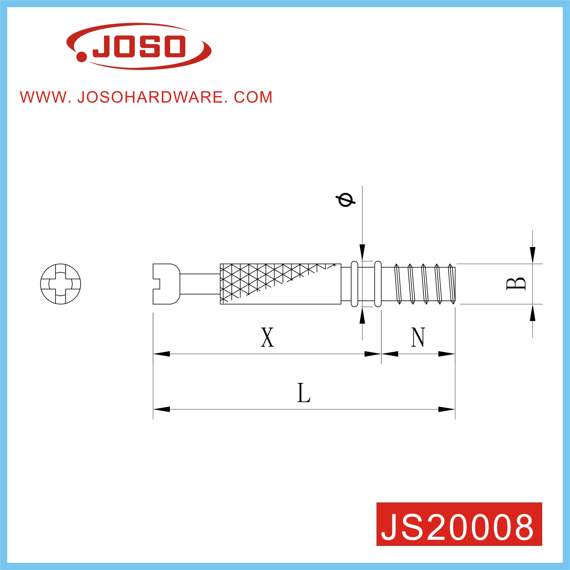 Steel Bolt Of Connecting Fitting For Office Furniture