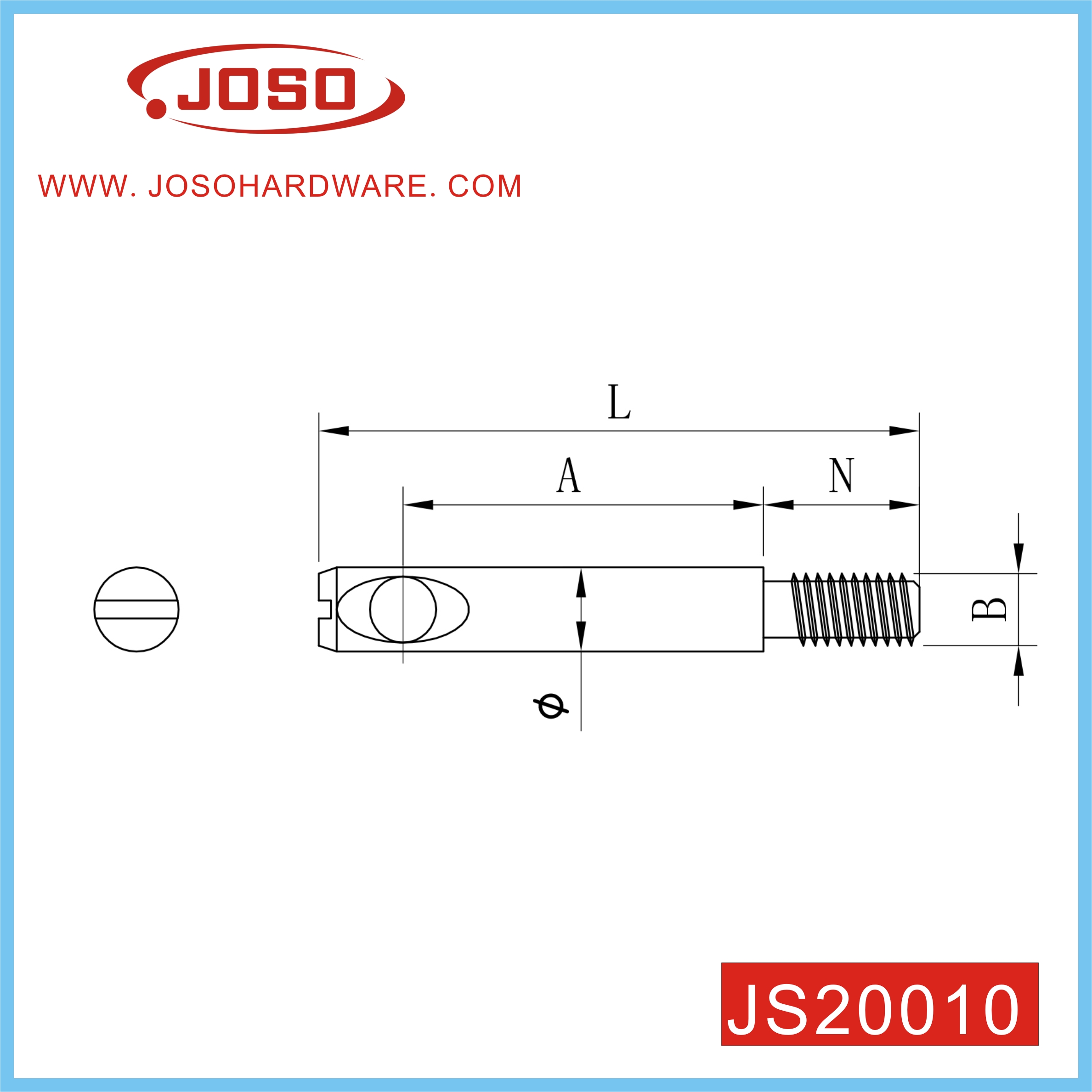 Steel Flat Shaft Of Hardware Accessories For Furniture