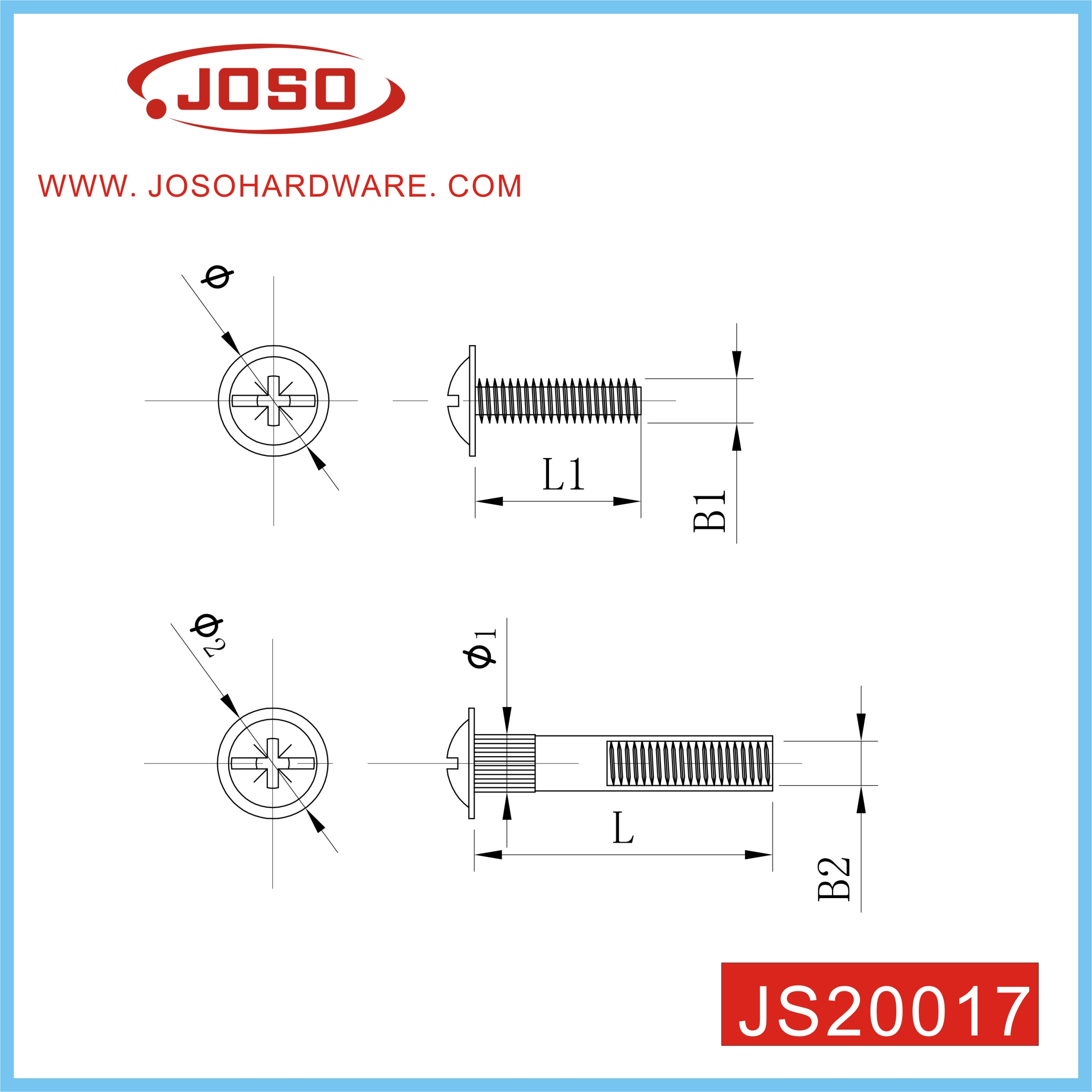 Male And Female Screw Of Fasteners For Connecting 